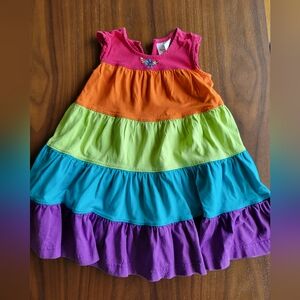 Hanna Andersson Rainbow Colorblock Twirl Dress